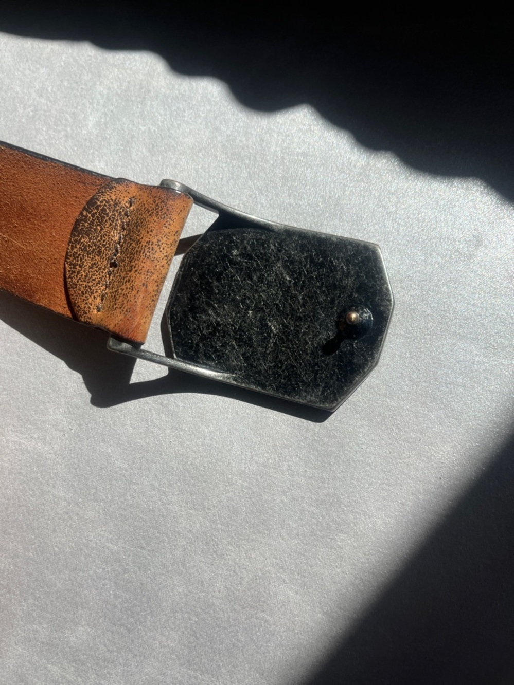Diesel Distressed Leather Belt - Picture 3 of 6